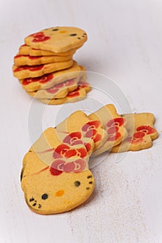 Pile of kitten face cookies
