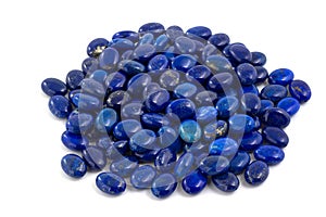 Pile of lapis lazuli beads.