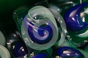 Pile of laundry detergent pods