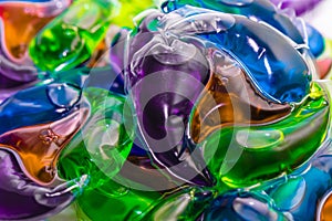 Pile of laundry detergent pods