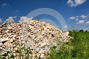 Pile of limestone