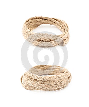 Pile of a linen rope string