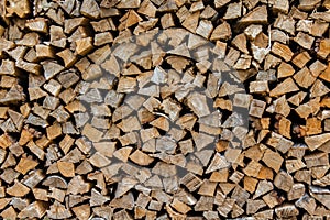 Pile of logs stack on top of each