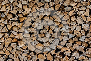 Pile of logs stack on top of each