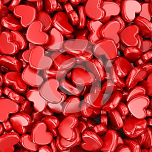 Pile of love hearts. Valentines day background