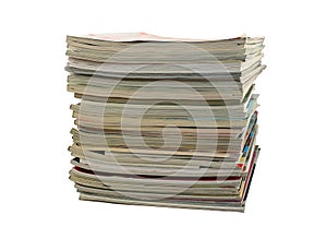 Pile of magazines