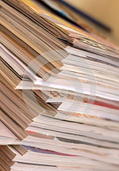 Pile of magazines