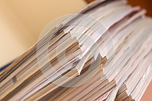 Pile of magazines