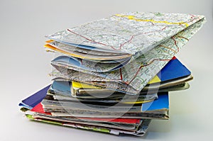 Pile of maps photo