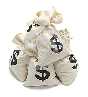 Pile of Money Bags photo