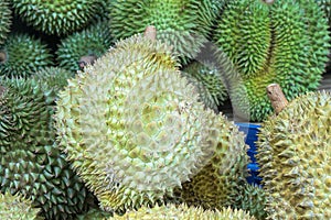 Pile of Monthong durian