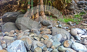 Pile of mountain rock close up shot.Nature,geologic and mineral