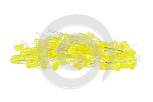 Pile of new yellow 5mm LED`s