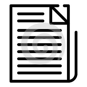 Pile newspaper icon, outline style