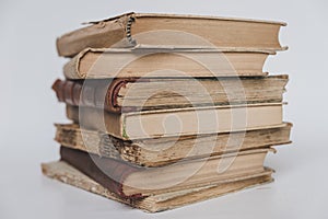Pile of old books , stack of books