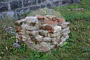 Pile of old bricks