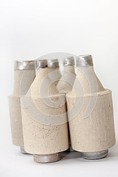 Pile of old ceramic fuses