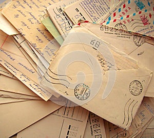 Pile of old letters