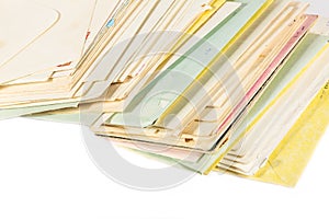 A pile of old letters