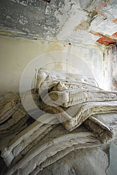 Pile of old mattresses