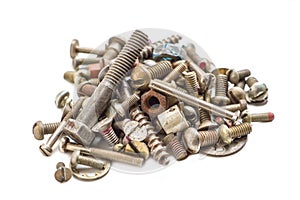 Pile of old screws and nuts
