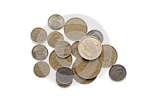 Pile of old spanish coins photo
