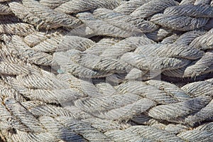 Pile of old thick ship rope.