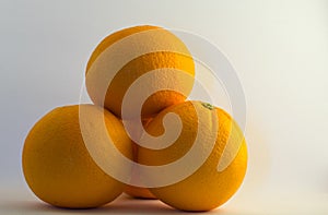 Pile of oranges isolated