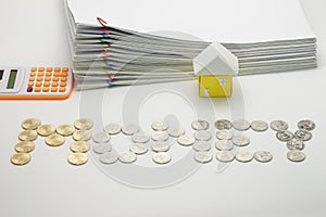 Pile overload document with colorful paperclip