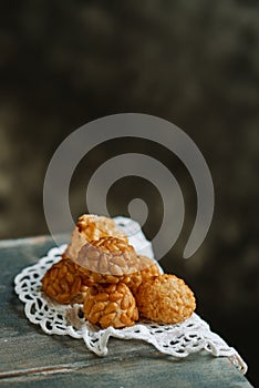 Panellets de Pinyo typical of Catalonia, Spain photo