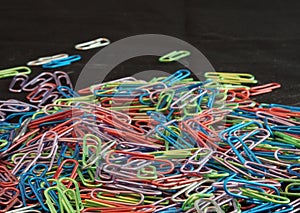 Pile of paper clip color