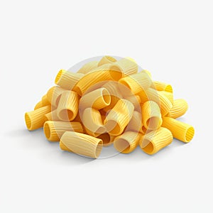 Ultra Realistic 4k Pasta 3d Model On White Background photo
