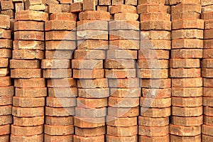 Pile of paving old bricks