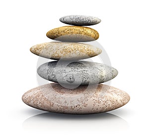 Pile of pebbles for spa therapy