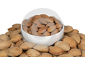 Pile of Peeled and Raw Almonds