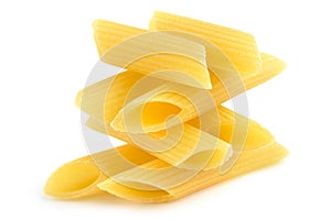 Pile of penne in balance