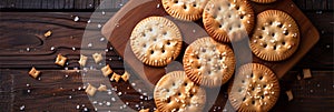 Pile of Pies on Wooden Table