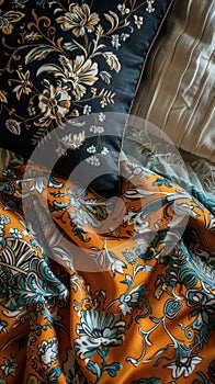 Pile of Pillows on Bed