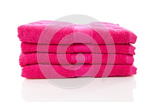 Pile of pink towels