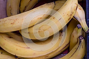 Pile of plantain on a UK market stall photo