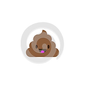 Pile of Poo icon. Shit emoticon