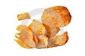 Pile potato chips