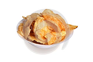 Pile potato chips