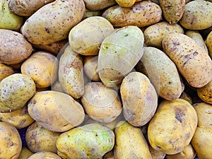 Pile of Potatoes in a supermarket local market in Thailand,