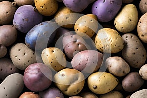 A pile of potatoes varieties
