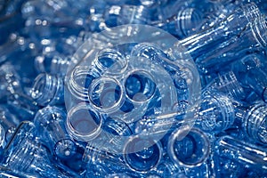 The pile of preform shape for plastic bottle blowing process.