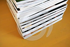 Pile of printed magazines
