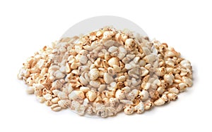 Pile of puffed buckwheat