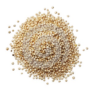 Pile of quinoa grain isolated on a white background