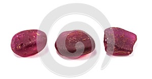 Pile of raw natural ruby